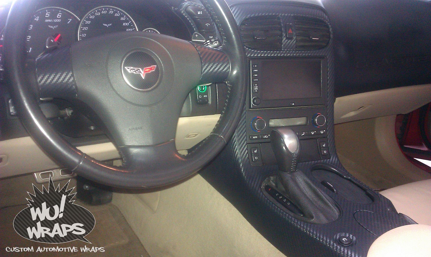 Corvette C6 Carbon Fiber Wrapped Interior Trim Wu! Wraps 3 Photo by